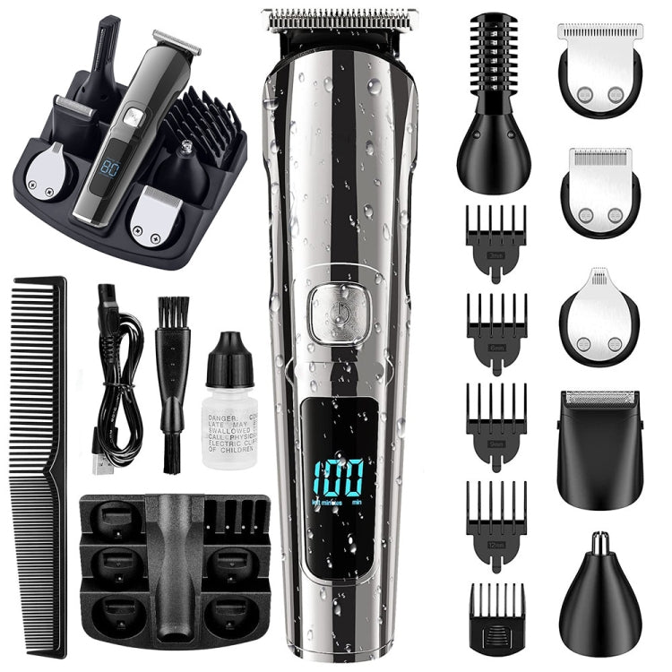 Kit de Aparador de Cabelo Elétrico Masculino 6 em 1 à Prova de Água, Aparador de Nariz, Aparador de Bigode, Barbeador Corporal, Modelos 8688, 8788, 8988