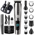Kit de Aparador de Cabelo Elétrico Masculino 6 em 1 à Prova de Água, Aparador de Nariz, Aparador de Bigode, Barbeador Corporal, Modelos 8688, 8788, 8988