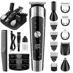 Kit de Aparador de Cabelo Elétrico Masculino 6 em 1 à Prova de Água, Aparador de Nariz, Aparador de Bigode, Barbeador Corporal, Modelos 8688, 8788, 8988