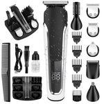 Kit de Aparador de Cabelo Elétrico Masculino 6 em 1 à Prova de Água, Aparador de Nariz, Aparador de Bigode, Barbeador Corporal, Modelos 8688, 8788, 8988