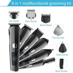 Kit de Aparador de Cabelo Elétrico Masculino 6 em 1 à Prova de Água, Aparador de Nariz, Aparador de Bigode, Barbeador Corporal, Modelos 8688, 8788, 8988