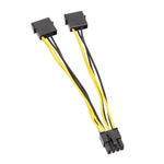 Cabo de Alimentação IDE Duplo Grande 4 Pinos para EPS 8 Pinos CPU, 15cm, 20cm
