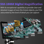 Microscópio Eletrónico Digital de Ecrã de 10,1 Polegadas para Reparação