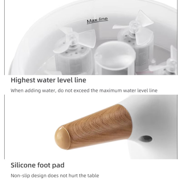 Difusor de Aromaterapia Multi-Borrifador Dinâmico com Luzes Coloridas, Humidificador com Comando à Distância, Ficha EU, Ficha US, Ficha UK