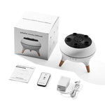 Difusor de Aromaterapia Multi-Borrifador Dinâmico com Luzes Coloridas, Humidificador com Comando à Distância, Ficha EU, Ficha US, Ficha UK