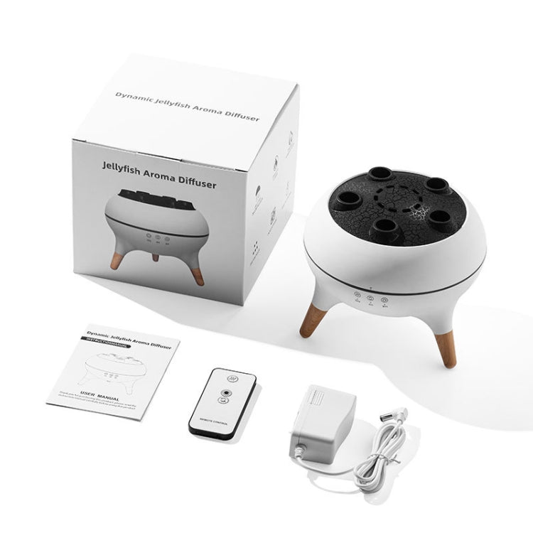 Difusor de Aromaterapia Multi-Borrifador Dinâmico com Luzes Coloridas, Humidificador com Comando à Distância, Ficha EU, Ficha US, Ficha UK