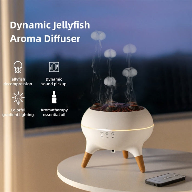 Difusor de Aromaterapia Multi-Borrifador Dinâmico com Luzes Coloridas, Humidificador com Comando à Distância, Ficha EU, Ficha US, Ficha UK