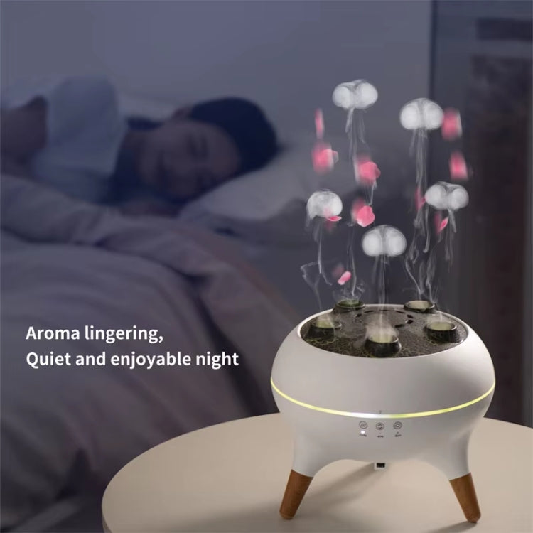 Difusor de Aromaterapia Multi-Borrifador Dinâmico com Luzes Coloridas, Humidificador com Comando à Distância, Ficha EU, Ficha US, Ficha UK