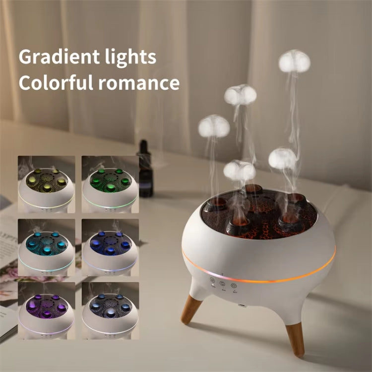 Difusor de Aromaterapia Multi-Borrifador Dinâmico com Luzes Coloridas, Humidificador com Comando à Distância, Ficha EU, Ficha US, Ficha UK