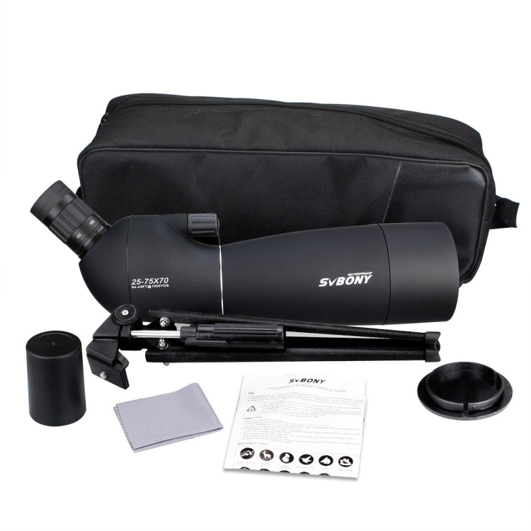 SVBONY SV28 25-75x70 Telescópio para Observação de Aves IP65 à Prova de Água, Ocular de 21mm