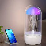 Coluna Bluetooth Portátil com Luz Atmosférica Colorida em Forma de Água-viva Rítmica, K19