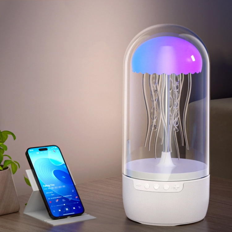 Coluna Bluetooth Portátil com Luz Atmosférica Colorida em Forma de Água-viva Rítmica, K19