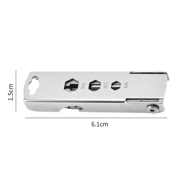 Ferramenta Multiusos 5 em 1 Pequena para Exterior com Ejetor de Bandeja SIM, Chave de Fendas, Abridor de Garrafas, etc., 5 em 1