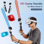 DEVASO Para Meta Quest 3S / 3 Jogo Sabre de Luz Extensão de Taco de Golfe Acessórios de Empunhadura de Basebol