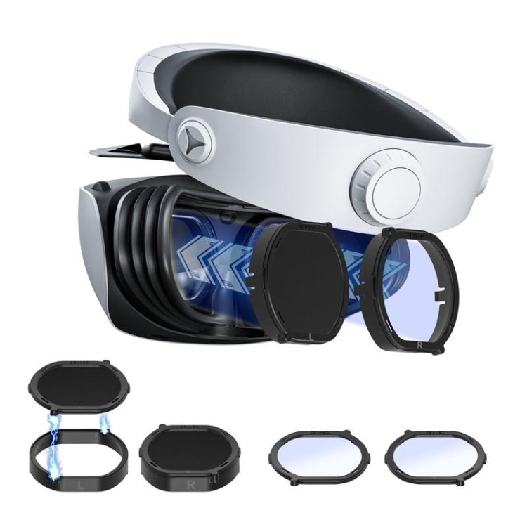 DEVASO Para PlayStation VR 2 Capa Protetora Magnética 6 em 1 para Óculos Anti-Riscos, 6 em 1