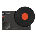 Coluna Bluetooth Relógio Retro com Filme Rotativo Subwoofer Sem Fios Som Hifi Áudio