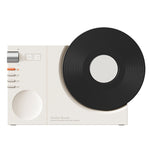 Coluna Bluetooth Relógio Retro com Filme Rotativo Subwoofer Sem Fios Som Hifi Áudio