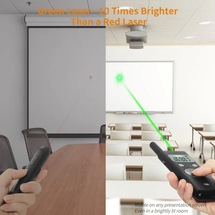 Doosl DSIT037 Controlo Remoto Laser de Longa Distância 300m Luz Verde Virador de Página, DSIT037