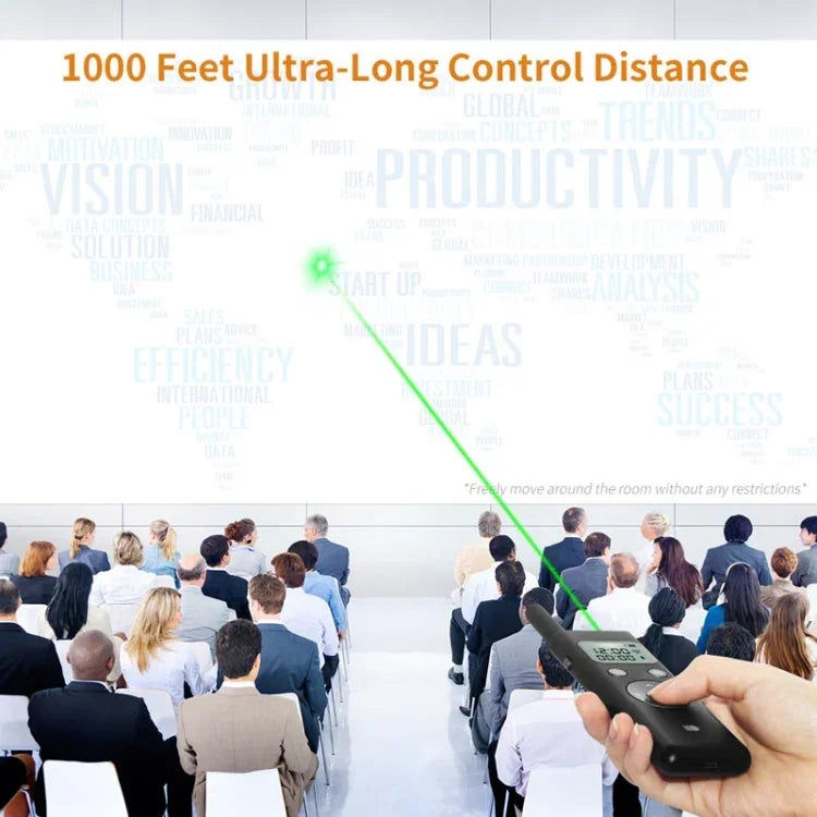 Doosl DSIT037 Controlo Remoto Laser de Longa Distância 300m Luz Verde Virador de Página, DSIT037