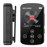 Leitor de Música MP3 Bluetooth HIFI Desportivo com Clip e Ecrã Tátil MP4, Sem Cartão TF, 8GB, 16GB, 32GB, 64GB, 128GB