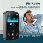 Leitor de Música MP3 Bluetooth HIFI Desportivo com Clip e Ecrã Tátil MP4, Sem Cartão TF, 8GB, 16GB, 32GB, 64GB, 128GB