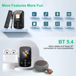 Leitor de Música MP3 Bluetooth HIFI Desportivo com Clip e Ecrã Tátil MP4, Sem Cartão TF, 8GB, 16GB, 32GB, 64GB, 128GB