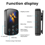Leitor de Música MP3 Bluetooth HIFI Desportivo com Clip e Ecrã Tátil MP4, Sem Cartão TF, 8GB, 16GB, 32GB, 64GB, 128GB