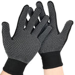 5 pares de luvas finas de nylon para caminhadas e condução ao ar livre, respiráveis, antiderrapantes com partículas de silicone
