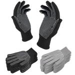 5 pares de luvas finas de nylon para caminhadas e condução ao ar livre, respiráveis, antiderrapantes com partículas de silicone