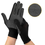 5 pares de luvas finas de nylon para caminhadas e condução ao ar livre, respiráveis, antiderrapantes com partículas de silicone