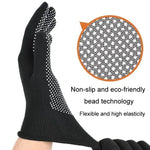 5 pares de luvas finas de nylon para caminhadas e condução ao ar livre, respiráveis, antiderrapantes com partículas de silicone