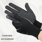 5 pares de luvas finas de nylon para caminhadas e condução ao ar livre, respiráveis, antiderrapantes com partículas de silicone