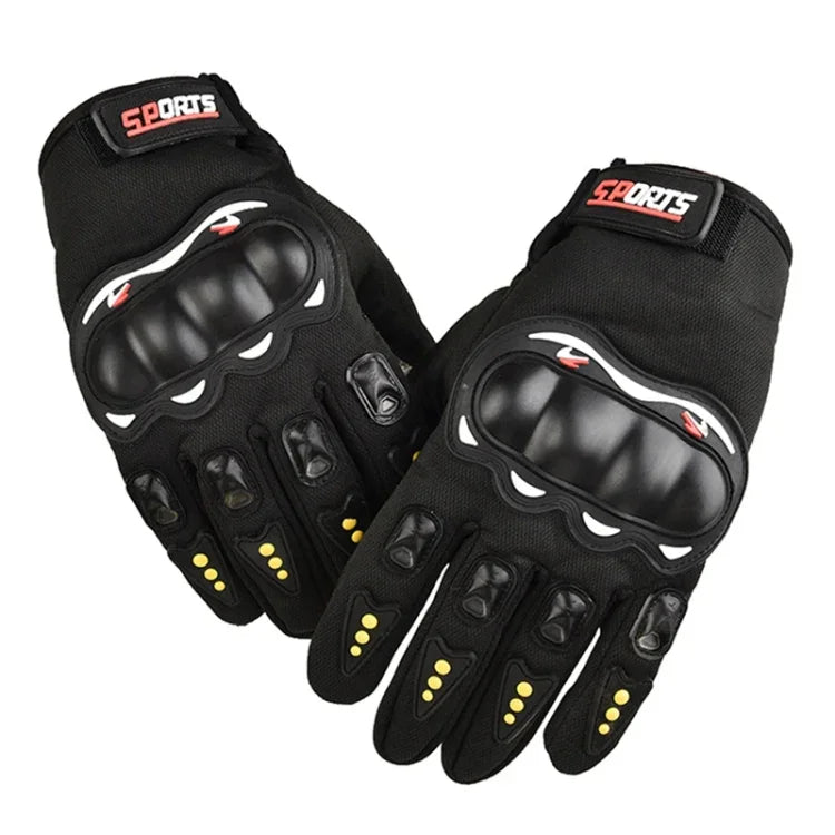 Luvas de motociclista para homem, para condução e corrida, antiderrapantes, com concha dura, dedo completo, ecrã tátil, tamanho médio