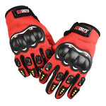 Luvas de motociclista para homem, para condução e corrida, antiderrapantes, com concha dura, dedo completo, ecrã tátil, tamanho médio