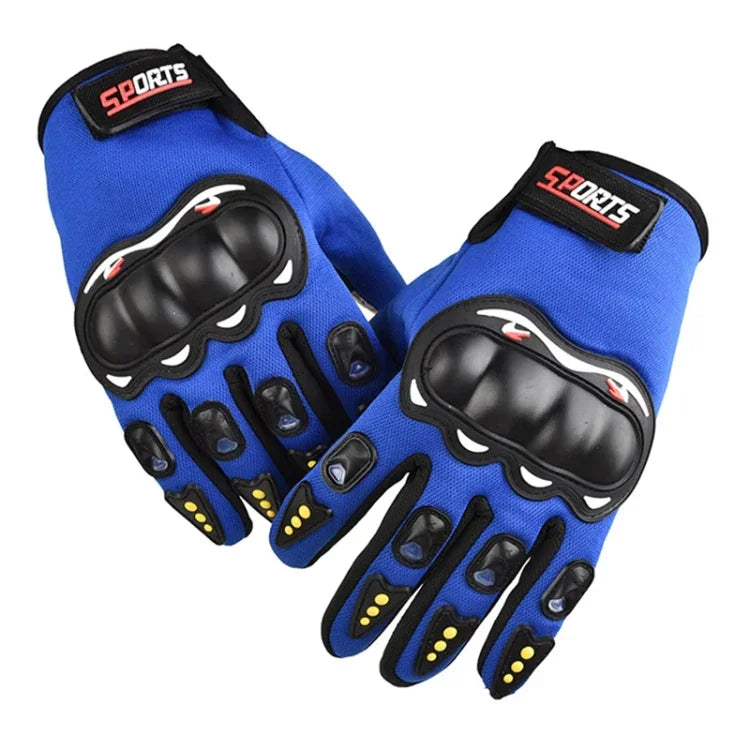 Luvas de motociclista para homem, para condução e corrida, antiderrapantes, com concha dura, dedo completo, ecrã tátil, tamanho médio
