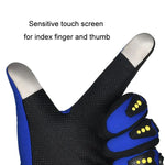 Luvas de motociclista para homem, para condução e corrida, antiderrapantes, com concha dura, dedo completo, ecrã tátil, tamanho médio