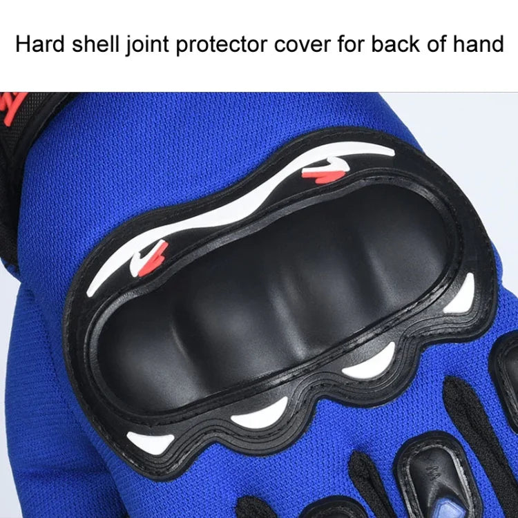 Luvas de motociclista para homem, para condução e corrida, antiderrapantes, com concha dura, dedo completo, ecrã tátil, tamanho médio