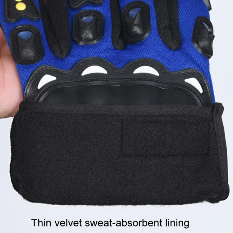 Luvas de motociclista para homem, para condução e corrida, antiderrapantes, com concha dura, dedo completo, ecrã tátil, tamanho médio