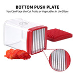 Fatiador Multifuncional de Frutas e Legumes para Cozinha Doméstica com Placa de Empurrar