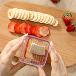 Fatiador Multifuncional de Frutas e Legumes para Cozinha Doméstica com Placa de Empurrar
