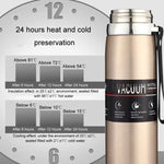Caneca Isolada em Aço Inoxidável 316 Grande Capacidade Termo a Vácuo Garrafa de Água Isolada Portátil para Carro e Exterior, 800ml, 1000ml