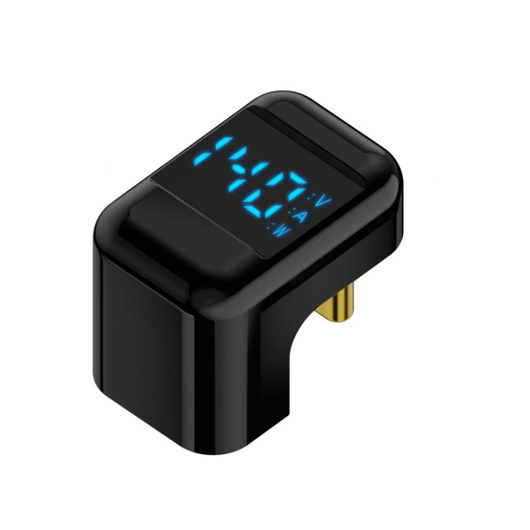 Adaptador Tipo-C com Ecrã Digital em U Cotovelo 180 Graus 140W 4.0, Cotovelo 180 Graus