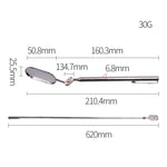 Car Universal Folding Telescopic Inspection Mirror Underbody Inspection Endoscope, Oval