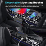 QC3.0/PD Fast Charging 7 In 1 Car Cigarette Lighter With Display, TR30P