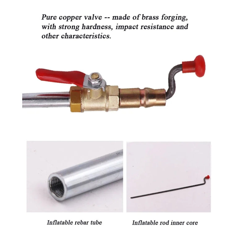 Car Tire Hand-crank Fast Inflation Rod Universal Air Filling Rod, Without Meter, With Meter