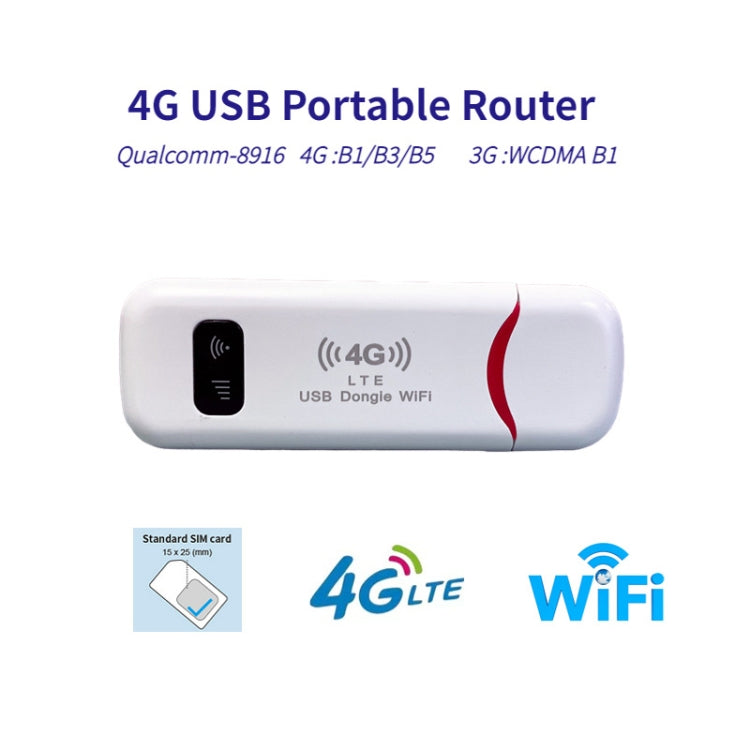 Dongle USB WiFi 4G NIC Roteador Hotspot Sem Fios para Carro, UFI-8916