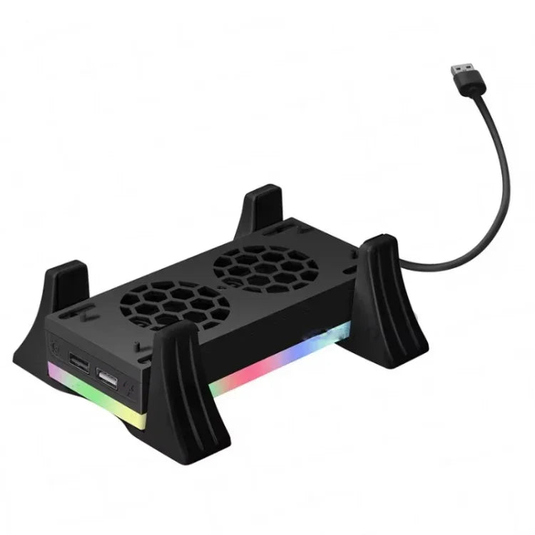 Para XBOX Series S Ventoinha de Arrefecimento Base com Tira de Luz LED Incorporada, Ventoinha de Arrefecimento Base Branca, Ventoinha de Arrefecimento Base Preta