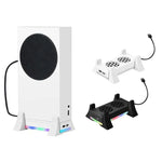 Para XBOX Series S Ventoinha de Arrefecimento Base com Tira de Luz LED Incorporada, Ventoinha de Arrefecimento Base Branca, Ventoinha de Arrefecimento Base Preta