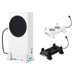 Para XBOX Series S Ventoinha de Arrefecimento Base com Tira de Luz LED Incorporada, Ventoinha de Arrefecimento Base Branca, Ventoinha de Arrefecimento Base Preta