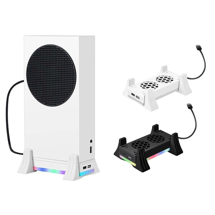 Para XBOX Series S Ventoinha de Arrefecimento Base com Tira de Luz LED Incorporada, Ventoinha de Arrefecimento Base Branca, Ventoinha de Arrefecimento Base Preta